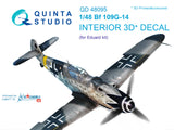 Bf 109G-14 3D-Printed & coloured Interior on decal paper (for Eduard  kit)