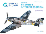 Bf 109G-6 3D-Printed & coloured Interior on decal paper (for Tamiya  kit)