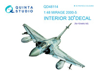 Mirage 2000-5 3D-Printed & coloured Interior on decal paper (for Kinetic kit)