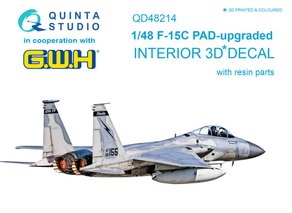 F-15C PAD-upgraded 3D-Printed & coloured Interior on decal paper with resin parts (GWH)