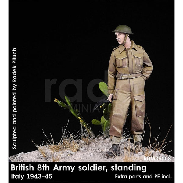 British 8th Army Italy 1943-45 PE & extra parts included, Resin Figure 1/35