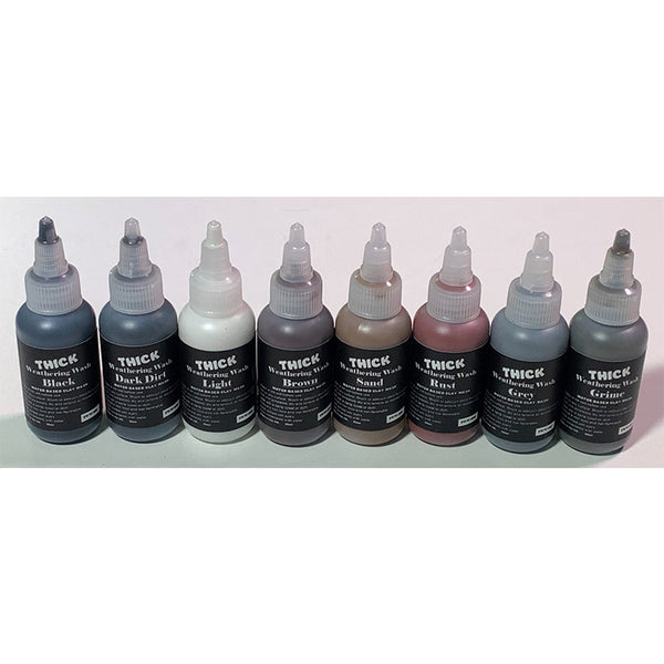 Flory Models Thick Weathering Wash Set of 9 colors TWW100